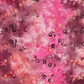 Tie dye Poppy embroidery, Red